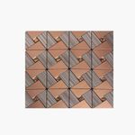 ALI Emporio Mosaics Peel and Stick Backsplash PVC Wall Tile, Rose Gold Stone with Texture self-Adhesive 3D Wall Stickers Suitable for Kitchen Wall Bathroom 12 inch Pack of 10