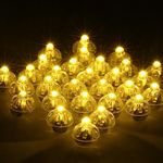 LIHAO 30PCS Balloon Lights White Mini Led Lights Paper Lanterns Lights LED Mini Round Ball Balloon - Warm White