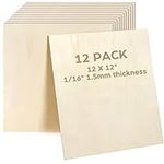 LotFancy Basswood Sheets, 12 Pack, 