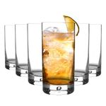 Bormioli Rocco 12 Piece Barglass Highball Glasses Set - Classic Contemporary Cocktail Tumblers - Bubble Base - 375ml