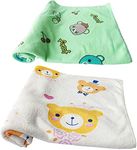 Yookidoo Soft Cotton Baby Bath Towel for Infants, New Born Babies and Toddlers (0-12 Months) (Colours and Print as per Availability) (Pack of 2 Towel)
