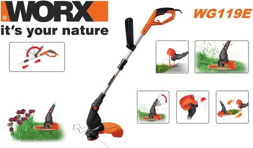 WORX Electric Grass Trimmer 550W 30cm – Corded Line Strimmer