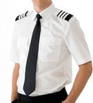 Pilot Shirt - Mens White Short Sleeve Shirt