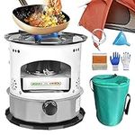 Kerosene Heating Stove, Smokeless Camping Stove, Ice Fishing Heating Stove, Steel Kerosene Heater Indoor, Oil Stoves Cooker Cookware, Portable Kerosene Stove For Backpacking Hiking & Outdoor Cooking