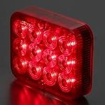 ETUKER Rear Fog Light LED 12V Waterproof ECE 1Pc Red Fog Lamp for Trailer Caravan Truck