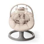 Momcozy 2-in-1 Electric Baby Swing, Dual-Arm Support System & Parent-Inspired Motions, Convertible to Toddler Seat up to 30kg, Adjustable Height, Lightweight, Khaki
