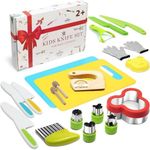 LETTO & TAILOR Kids Knife and Bread Cutters Set 21 Pieces, Cookie Cutter Bread and Vegetables Children, Knife for Toddler from 2 Years, Montessori Knife - Perfect Christmas or Birthday Gifts