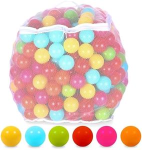 BalanceFrom 2.3-Inch Phthalate / BPA Free Non-Toxic Crush Proof Play Pit Balls- 6 Bright Colors in Reusable and Durable Storage Mesh Bag with Zipper, 400-Count