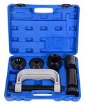 DHA Heavy Duty Ball Joint Press & U Joint Removal Tool Kit with 4x4 Adapters for Most 2WD and 4WD Cars and Light Trucks, C-Frame Press Tool, Upper Lower Ball Joint, Installer and Remover, 4 in 1