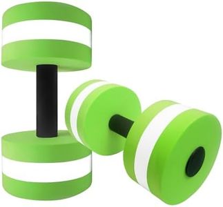 Swimming Exercise Equipment Water Dumbbells: Water Foam Barbells of 2 Set, Pool Heavy Weights, Pool Resistance, Hand Fitness Gear, Aqua Aerobic Sport Tool, Swimming Paddles, Water Walking Grip (green)