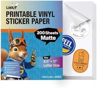 Uinkit Matte_Luxe Printable Vinyl Sticker Paper for Branding & Crafts