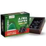 Muslim Charity Ajwa Dates from Madinah 500g - Premium Quality Fiber Rich Delicious Fresh Dates Fruit Snack - Imported from Madina, Saudi Arabia - Ramadan Dates Gift Box