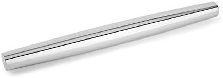 Fox Run Stainless Steel Rolling Pin, Tapered French Rolling Pin, 18" x 1.25"