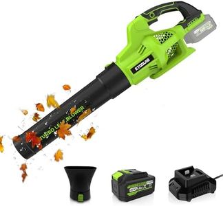 Leaf Blower Cordless - Leaf Blower 590CFM with 4000mAh Battery and Charger, ETOOLAB Electric Leaf Blower 6 Speed Mode Handheld for Patio, Lawn Care, Snow Blowing Yard Garden Blower