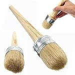 Furniture Painting Brush Furniture Wax Handmade Wax Brush Milk Paint Brush Chip Paint Oil Paint Roller Natural Bristle Round Home Decor Wood Pig Mane Glue