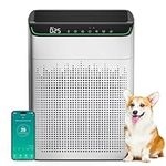 MERONTE Air Purifiers for Home Large Room Up to 1690 ft² with PM 2.5 Air Quality Monitor, Wi-Fi and Alexa compatible, Auto Mode Double-sided Air Inlet for Smoke and Odor, 1 Packung + 4 Modes