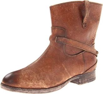 FRYE Women's Lindsay Plate Short Boot, Cognac Stone Wash, 5.5 M US