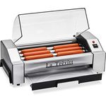 AiFerzz Hot Dog Roller- Sausage Grill Cooker Machine- 6 Hot Dog Capacity - Commercial and Household Hot Dog Machine for Family Use