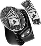 ONE2 Men's Belt,Cowboy Men's Causal Dress Jean Suits Belt with Buckle