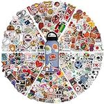 300Pcs Cool Vinyl Sports Stickers, Waterproof Water Bottle Stickers for Laptop Scrapbook Skateboard Journaling Helmet Basketball Soccer Baseball Decals Reward for Youth Adults Party Favors