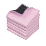 ECO-FUSED Microfiber Cleaning Cloths Double-Sided - 5 Pack - 6.6 x 6.2 inch - Microfiber and Suede Cloth for Smartphones, LCD TV, Tablets, Laptop Screens, Camera Lenses
