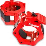 Senshi Japan Olympic Bar Collars Quick & Easy Barbell & Dumbbell Collars, Portable & Travel Friendly Clamps, Heavy Duty Performance Clips