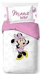 Jay Franco Disney Minnie Mouse 100% Cotton 3 piece Single Bedding Set - Includes Duvet Cover, Fitted Sheet & Pillowcase