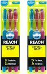 Reach Toothbrush Crystal Clean Firm Twin (6 Pieces)