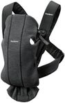 BabyBjörn Baby Carrier Mini, Charcoal Gray, 3D Jersey | Infant Carrier (7-15 lbs), Ergonomic, Easy-to-Use