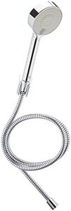 Hansa Brause / Brauseset Basicjet (Handbrause + Halter + Brauseschlauch) | für Wannenbatterien, 3 Strahlig, Brausekopf 95 mm, Anti Kalk Technik, Schlauchlänge: 150 cm