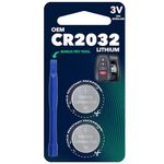 (2 Pack) CR2032 2032 Smart Remote Key Fob OEM Battery fits Key case Shell (2016-2021) for Toyota 86 Avalon C-HR Camry Corolla Highlander Prius Prime Rav4 (3 or 4 Button) Smart Key Remote Fob HYQ14FBC