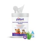 Petvit Pet Wipes Dogs | Dog Wipes for Cleaning and Grooming | Wet Wipes for Dog | Ear Cleaning Dog Wipes | Wet Wipes | Aloe Vera | Vitamin E | Dog Wipes for Cleaning | Pack of 1-50 Pulls