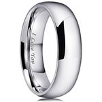 King Will BASIC 7mm Mens Wedding Tungsten Ring Original Color Full High Polished with Laser Etched I Love You 9.5