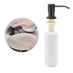 Built In Stainless Steel Sink Soap Dispenser Sink Dispenser Pump 350ml Kitchen Soap Dispenser Liquid Dispenser 360° Rotation Nozzle for Kitchen Sink