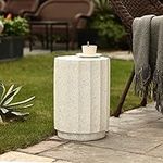 LuxenHome Outdoor Side Table, 18 In