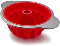 Boxiki Kitchen Premium Non-Stick Silicone Pound Cake Pan – Heavy-Duty Steel Frame, BPA & PFOA Free – Durable Fluted Cake Pan, Moldes para Gelatinas, Pasteles, Flan – No Warping, No Shape Loss