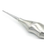 ADDLER DENTAL ELEVATOR STRAIGHT POINTED ARROW HEAD WITH CONCAVE BLADE SHANK. EASY FINGER NO SLIP NO RUST GRIP. LIGHT WEIGHT. LIFE TIME ANTI RUSTING WARRANTY