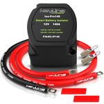 12V 140 Amp Dual Battery Smart Isolator & ATV UTV Wiring Kit by KeyLine Chargers - Voltage Sensitive Relay - VSR