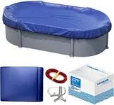 Pool Cover for Oval Pool | 18 x 33-ft |Extra Thick & Durable above-Ground Pool Cover | Sapphire Series of Premium Cold- and UV-Resistant | above-Ground Pool Protection | by Yankee