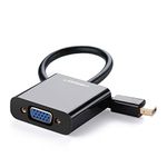 Mini DP to VGA, Ugreen Mini DisplayPort Thunderbolt Compatible to VGA Male to Female Adapter Black