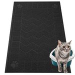 Motsamla Cat Litter Mat, Litter Trapping Mat Soft on Kitty Paws, 35" x 24" Kitten Litter Box Mat for Cleaner Floors, Waterproof, Easy Clean, Durable Large Size Cat Litter Pad for Kitten.