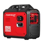 PowerSmart 2500W Portable Inverter Generator, Whisper Quiet Generator for Camping, Emergency Use, Lightweight 39.7lbs(18kg), Red & Black