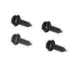 SERAIBO 4 Pcs License Plate Screws, Stainless Steel Front or Rear Number Plate Screws Bolts Fasteners Rust Proof, for Fastening License Plate Frames & Covers on Vehicle (Black, Set of 4)