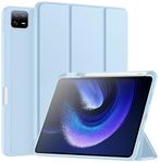 Robustrion Cover for Xiaomi Mi Pad 6 Cover, Trifold Flip Case Cover with Pencil Holder for Xiaomi Mi Pad 6 11 inch, Support Auto Sleep Wake - Sky Blue