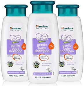 Himalaya Gentle Baby Shampoo for Baby-Soft Hair & Scalp, Soothing Moisture, Free from SLS, Parabens & Synthetic Colors, Dermatologically Tested, Vegan, 400 ml (13.53 oz), 3 Pack