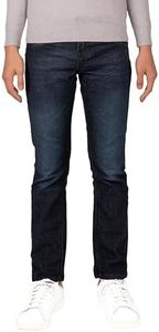 CULTURA Boys Pants, Big Boy & Little Kids Stretch Slim Fit Jeans for Boys Size 4-20, Dark Blue - Thick Pocket Stitch, 5