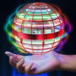 Hoofun Boomerang Hover Ball - 2024 Flying Orb Ball Toys with RGB Lights, 360° Rotating Flying Spinner Mini Drone, Magic Ball Toy, Cool Stuff Gifts for boys Kids Aged 6 7 8 9 10 11 12 Years(Red)