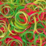 Lakeer Rubber Band - Fluorescent Color 1 inch Pack of 100 Grams - for Office use/Home & Kitchen Use/etc,