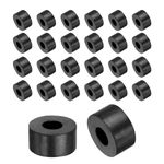 sourcing map 36pcs Rubber Spacers 20mm OD, 8mm ID, 10mm Height Round Anti Vibration Spacer Rubber Bushing Grommets Thick Rubber Washers for Home Car Accessories