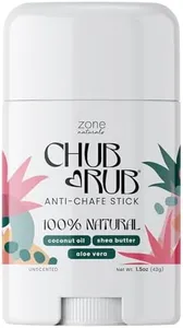 Zone Naturals Chafing Stick - 100% Natural Chub Rub Stick - Friction Defense Anti Chafing Stick Reduces Rubbing and Irritation - 1.5 Ounce